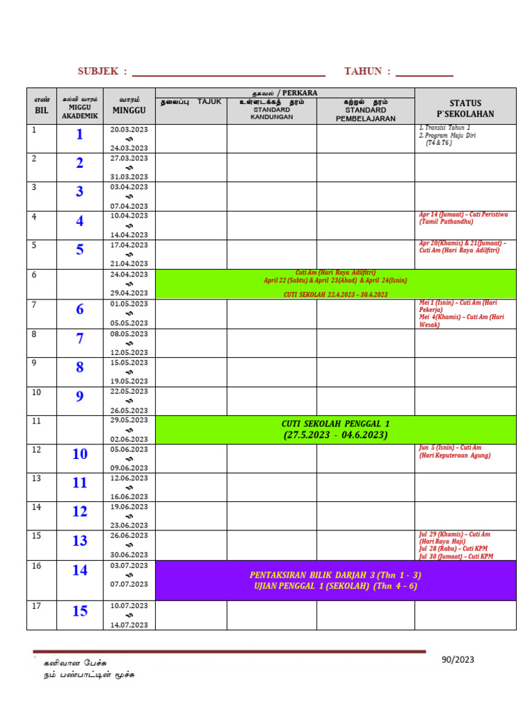 RPT 2023-2024 | PDF