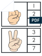 Finger Counting Peg Cards