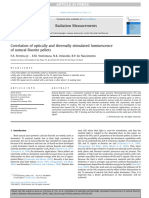 Correlation of Optically and Thermally Stimulated Luminescence of Natural Fluorite Pellets