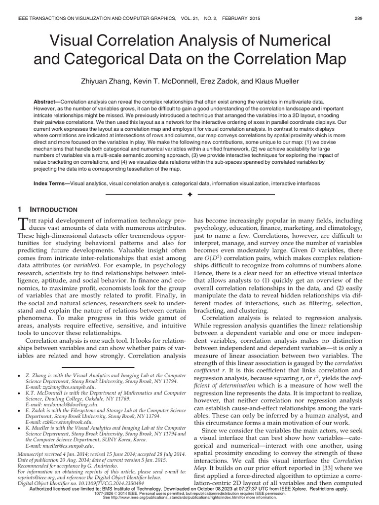 Visual Correlation Analysis of Numerical and Categorical Data On The ...