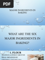 Major Ingredients in Baking