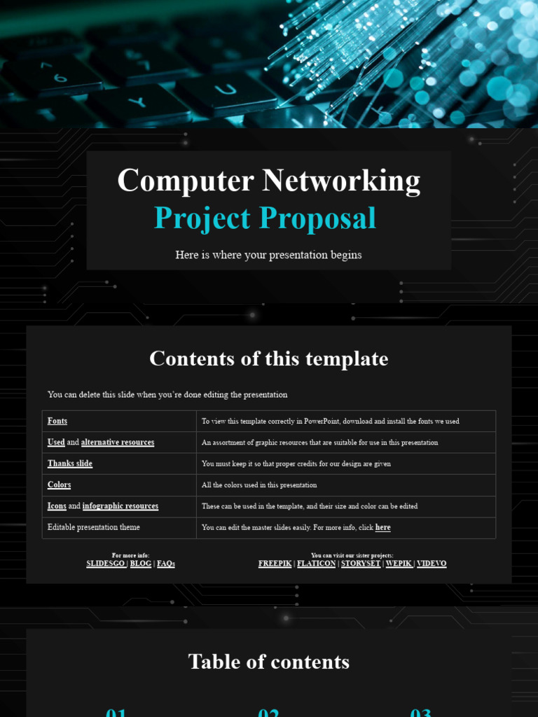 Computer Networking Project Proposal by Slidesgo PDF