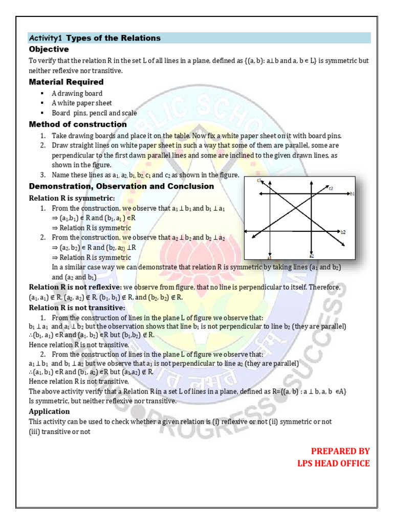 Symmetric Relation in Line Sets | PDF
