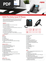 X3SG Pro Entry Level IP Phone-X3SG Pro Datasheet