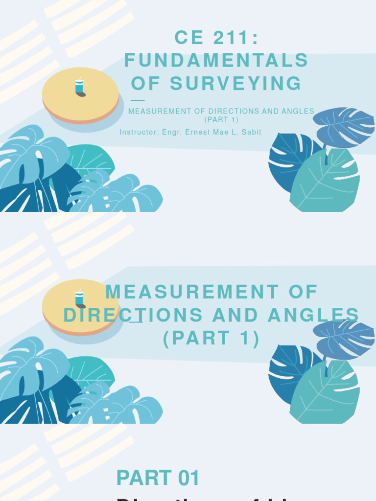 Surveying: Measuring Directions & Angles | PDF | Science & Mathematics