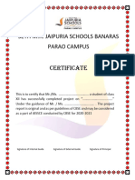 File Acknowledgement and Certificate
