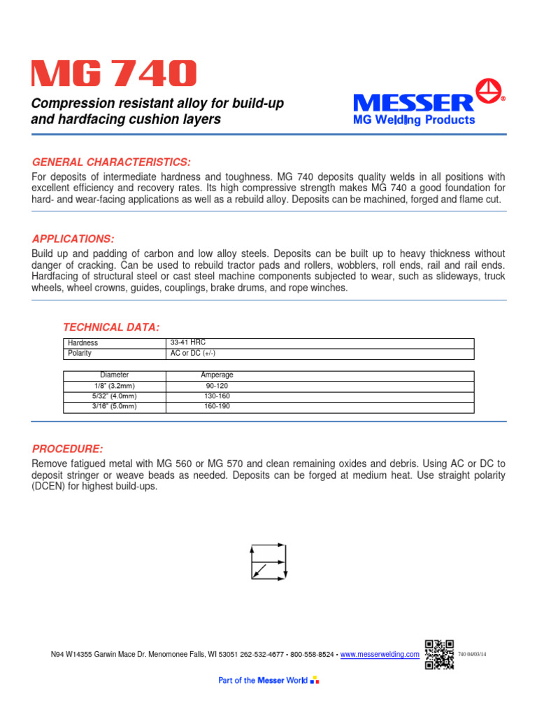 MG 740 Alloy for Hardfacing Applications | PDF