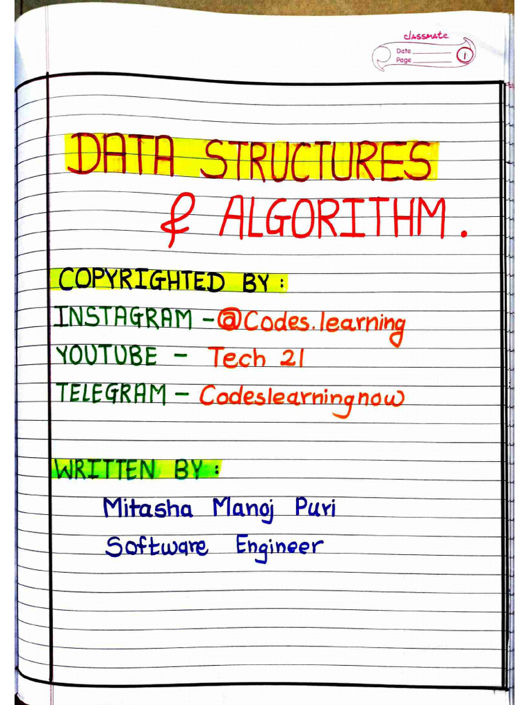 DSA Handwritten Notes | PDF