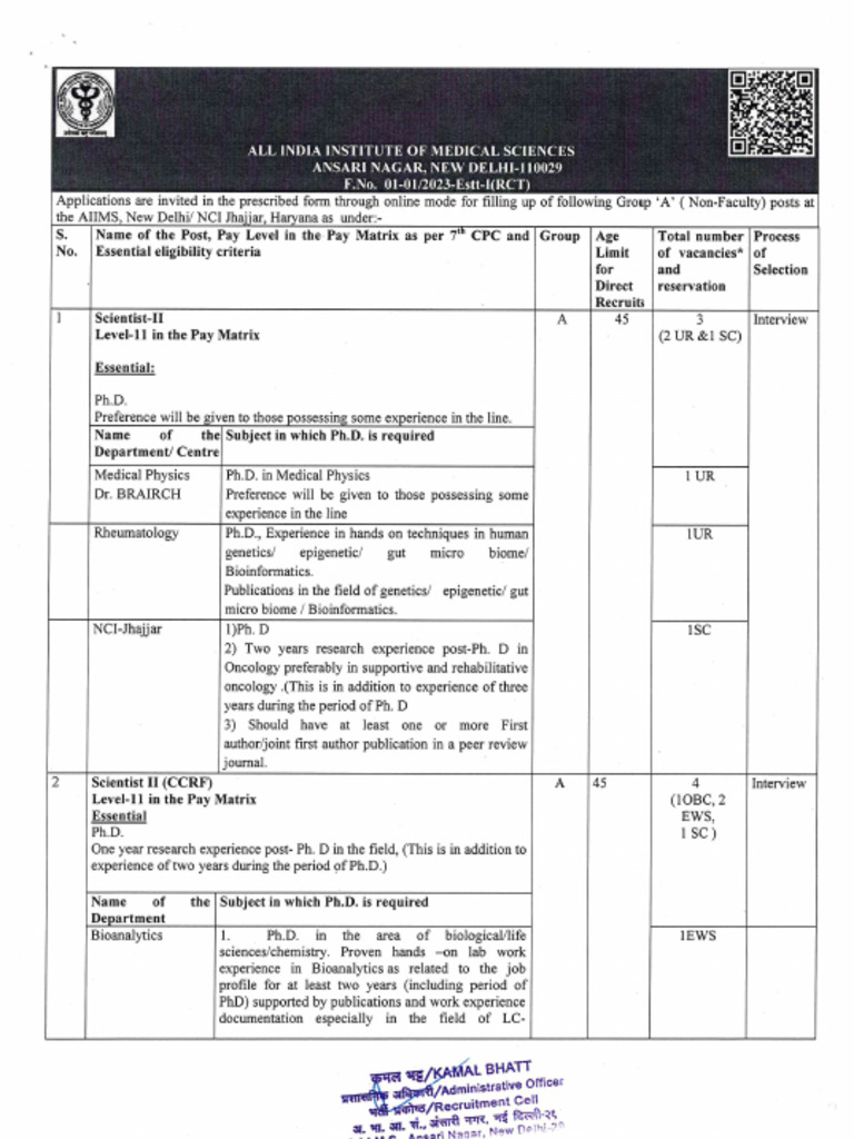 Advertisement For Scientist 2023 | PDF