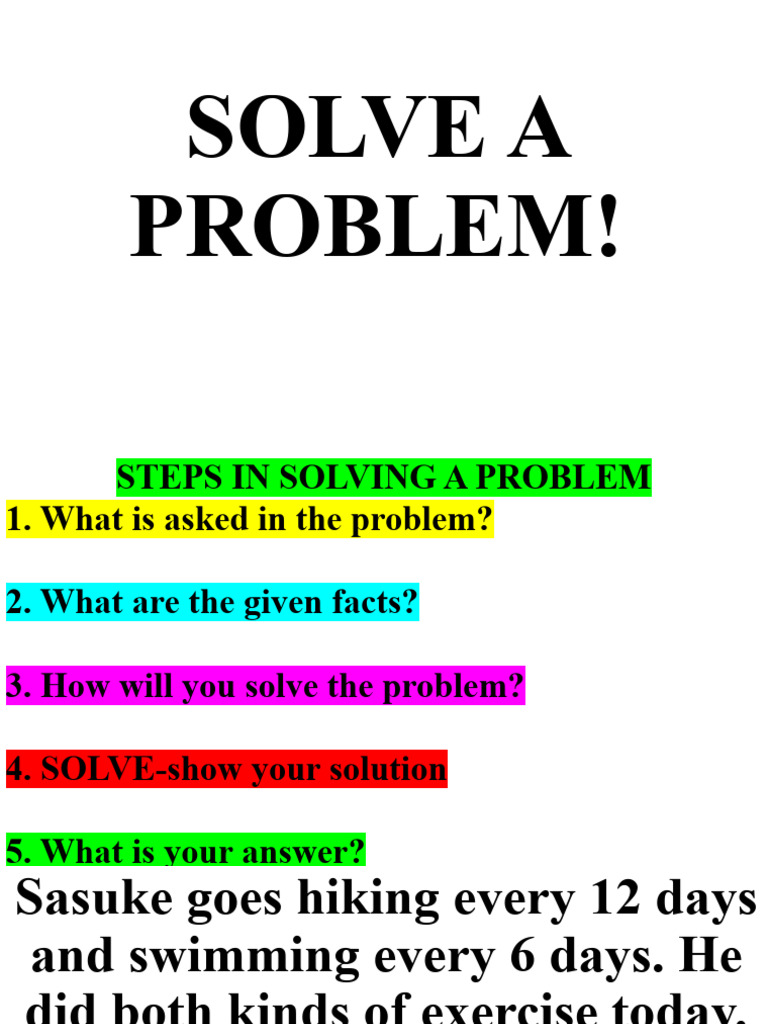 Problem-Solving Steps and Examples | PDF