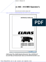 Claas Lexion 460 410 Imo Operators Manual PL