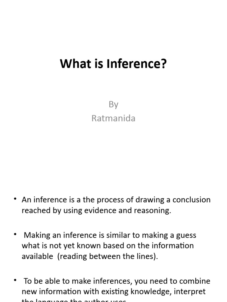 What Is Inference | PDF