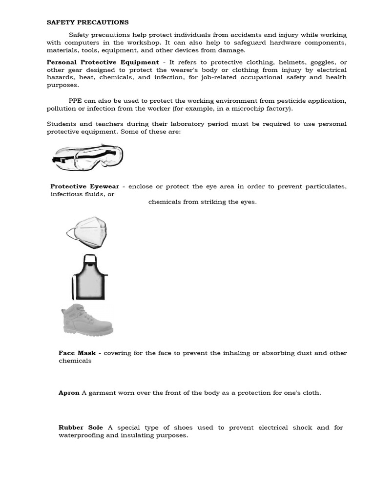 Safety Precautions | Download Free PDF | Computer Data Storage ...