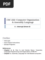 Lecture 6 Interrupt Driven IO Asm