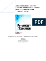 Correlates of Problem-Solving Difficulties Among Ibarra NHS Learners: Towards An Evidence-Based Project IMPACT