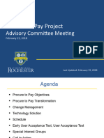 Procure To Pay Project For Advisory Committee Meeting 02222018