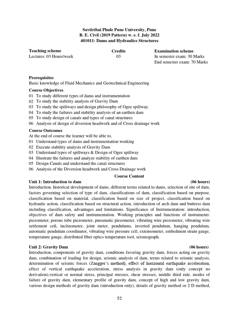 B E Civil 2019 Pattern - DHS | PDF