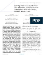 Development of Object Oriented Bare Surface Feature Extraction Algorithm For Desertification Early Warning Using Nigeria Sat-2 High Resolution Imagery Data
