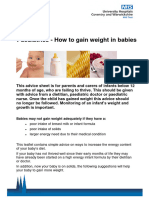 Paediatrics - How To Gain Weight in Babies