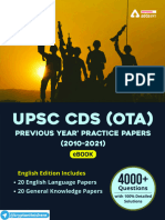 002 UPSC CDS (OTA) PYP Ebook General Knowledge 2011 Paper-I