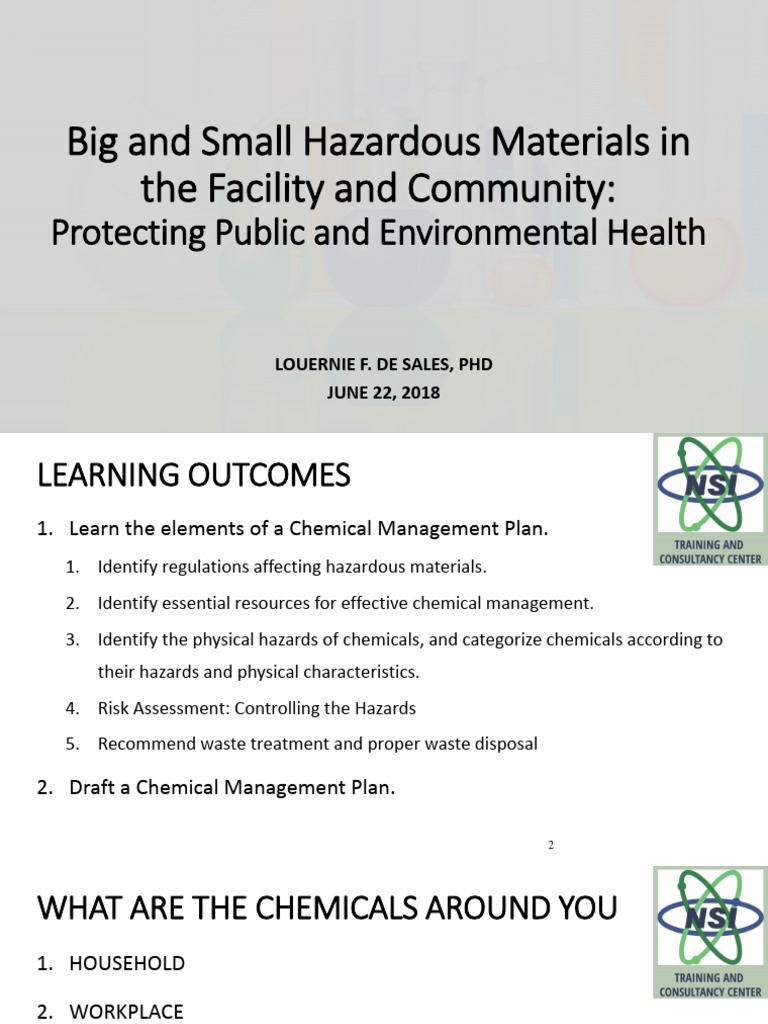 CMP The Facility and The Community PDF Volatile Organic Compound