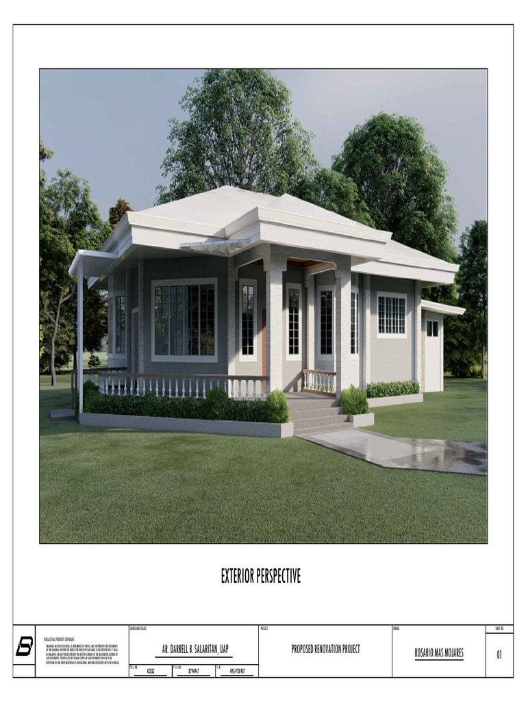 Detailed architectural plans of a home renovation