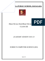 Sample of Practical Record - Subject Computer Science