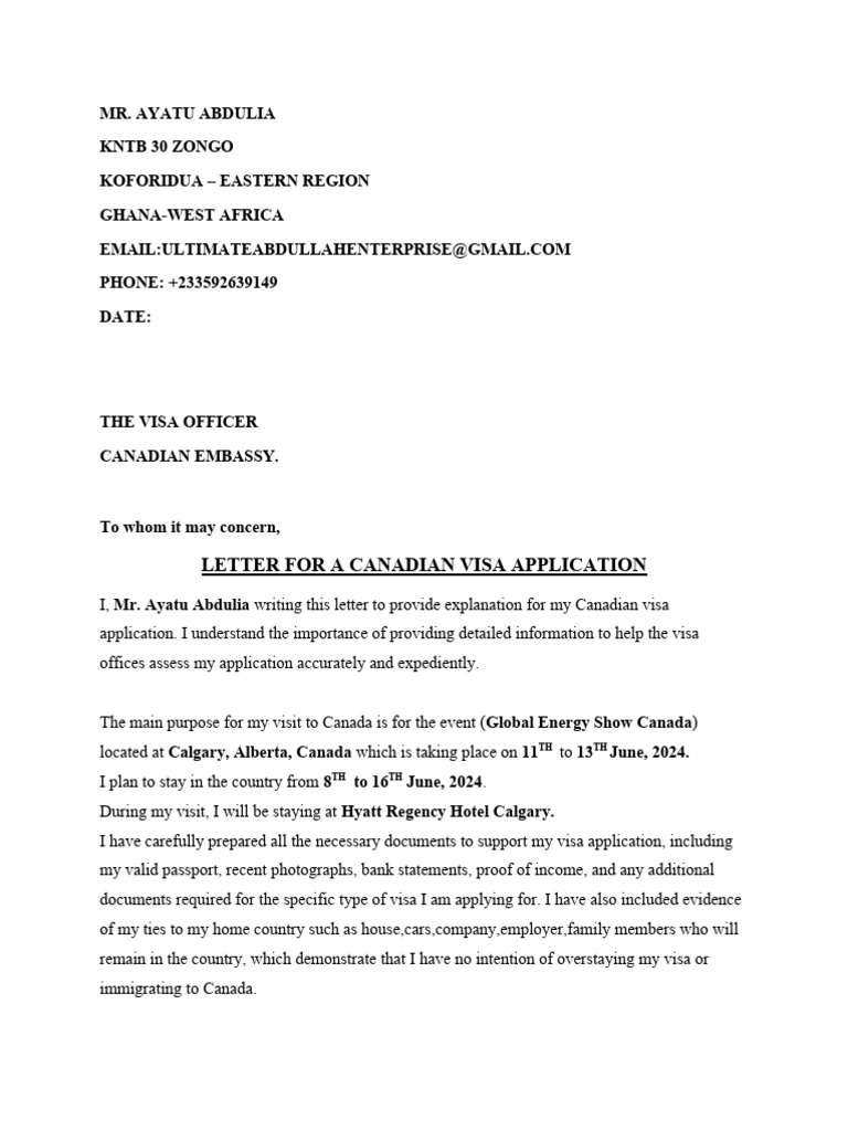 Supporting Documents For Visa Application
