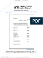 Daewoo Doosan Forklift d50s 2 d60s 2 d70s 2 Service Manual
