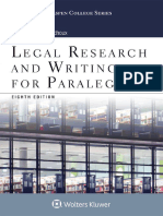 Legal Research and Writing For Paralegals