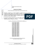 Comunicación - ANUNCIO DEL TRIBUNAL - CONVOCATORIA POLICÍA LOCAL - PLANTILLA CORRECTORA