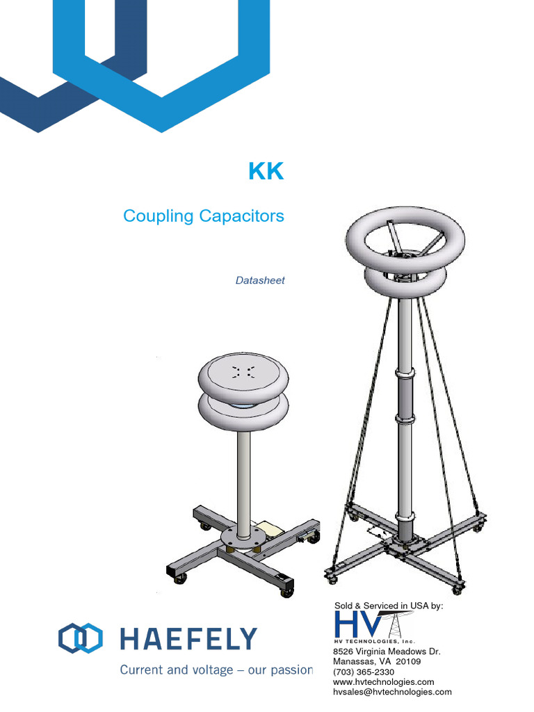 HVT DS HAEFELY KK High Voltage Divider Coupling Capacitor V2003 PDF
