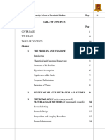 C - Table of Contents