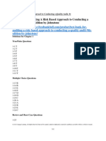 Test Bank For Auditing A Risk Based Approach To Conducting A Quality Audit 9th Edition by Johnstone