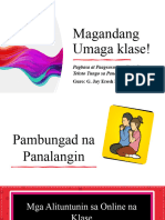 Magandang Umaga Klase!: Pagbasa at Paagsusuri NG Iba't Ibang Teksto Tungo Sa Pananaliksik