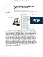 Crown Counterbalance Forklift SC 6000 Parts Service Manual