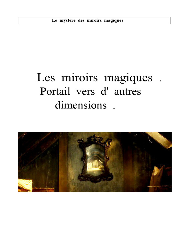 Mystères des miroirs magiques | PDF | Miroir | Divination