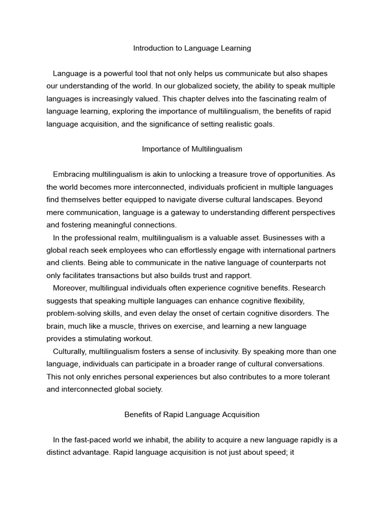 Multilingualism & Language Basics | PDF | Language Arts & Discipline