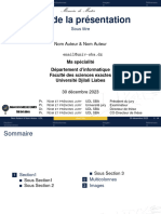 Beamer Université Djilali Liabes Sidi Bel Abbes