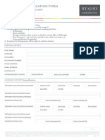 STADIO Programme Application Form