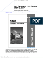 Gehl Compact Excavator 1202 Service Manual 909767 12 2007