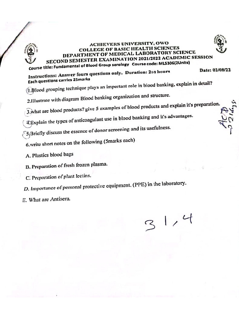 Past Questions | PDF