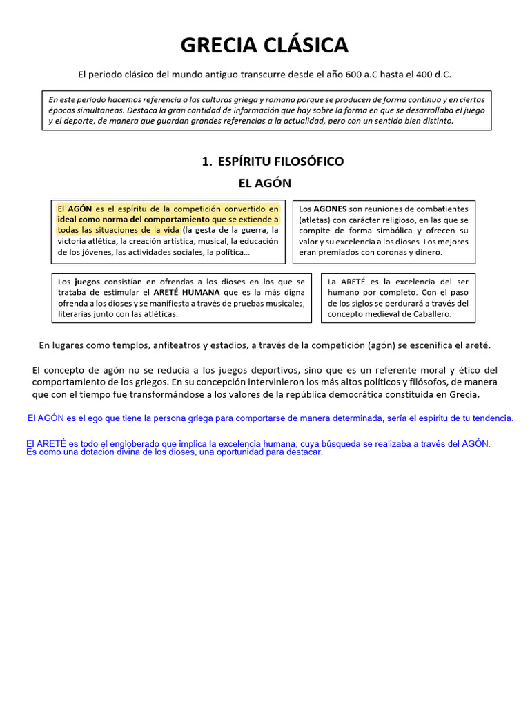 Agón y Areté en la Grecia Clásica | PDF | Antigua Grecia | Esparta