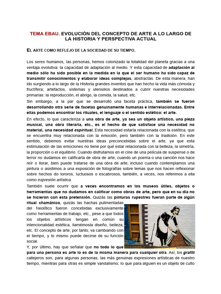 Evolución del Arte a lo Largo de la Historia | PDF | Arte | Clásicos