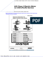 Hyster Forklift Class 3 Electric Motor Hand Trucks c439 p20s Service Manuals