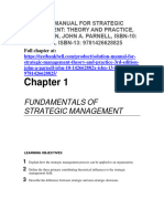 Solution Manual For Strategic Management Theory and Practice 3rd Edition John A Parnell Isbn 10 142662882x Isbn 13 9781426628825