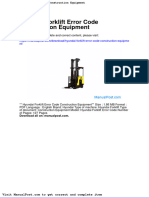 Hyundai Forklift Error Code Construction Equipment