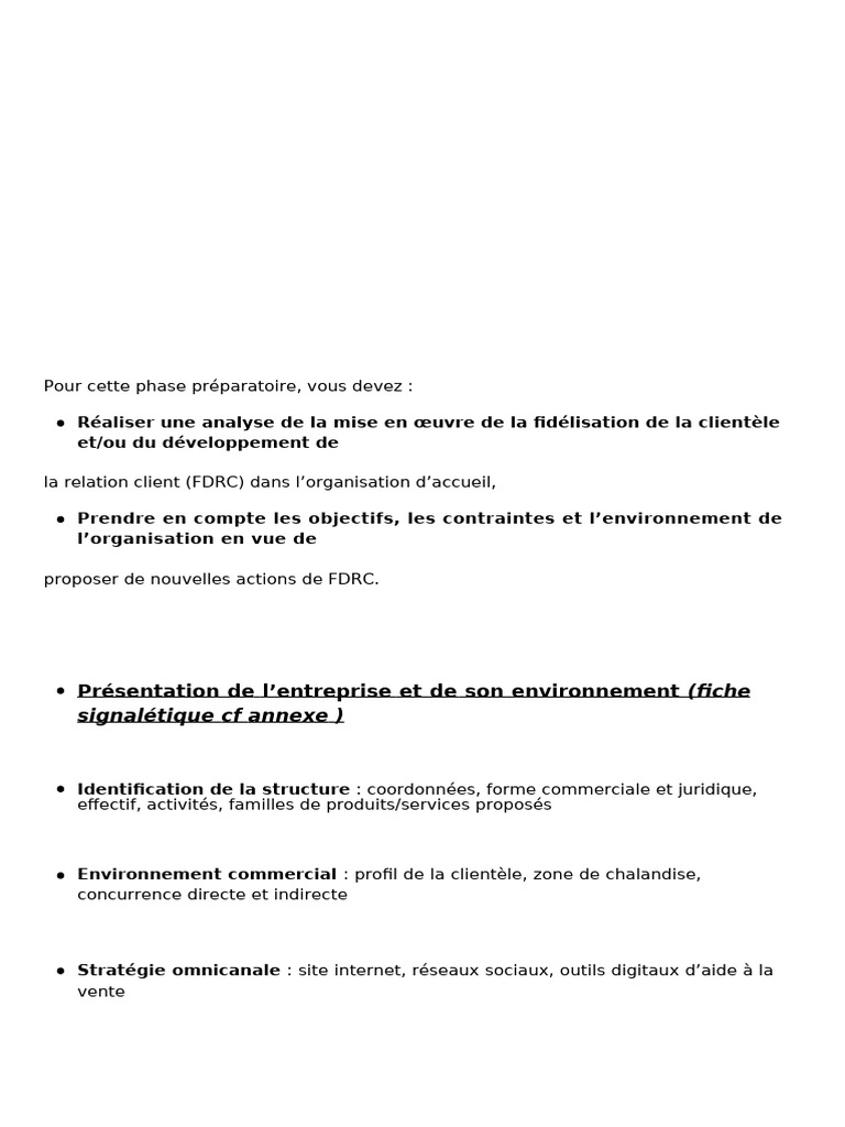 Actions de FDRC pour le Bac Pro MCV | PDF | Business | Sodles