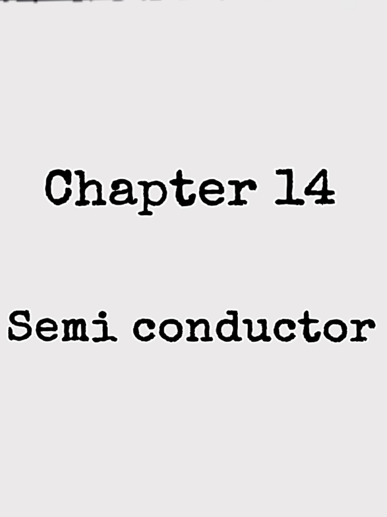 Chapter 14 Semi Conductor | PDF