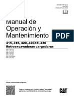 416, 420, 430 Retrocargadora Cat Manual de Operacion y Mantenimiento